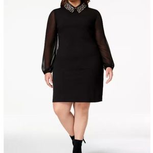 Betsey Johnson Daisies Embellished collar dress NWT